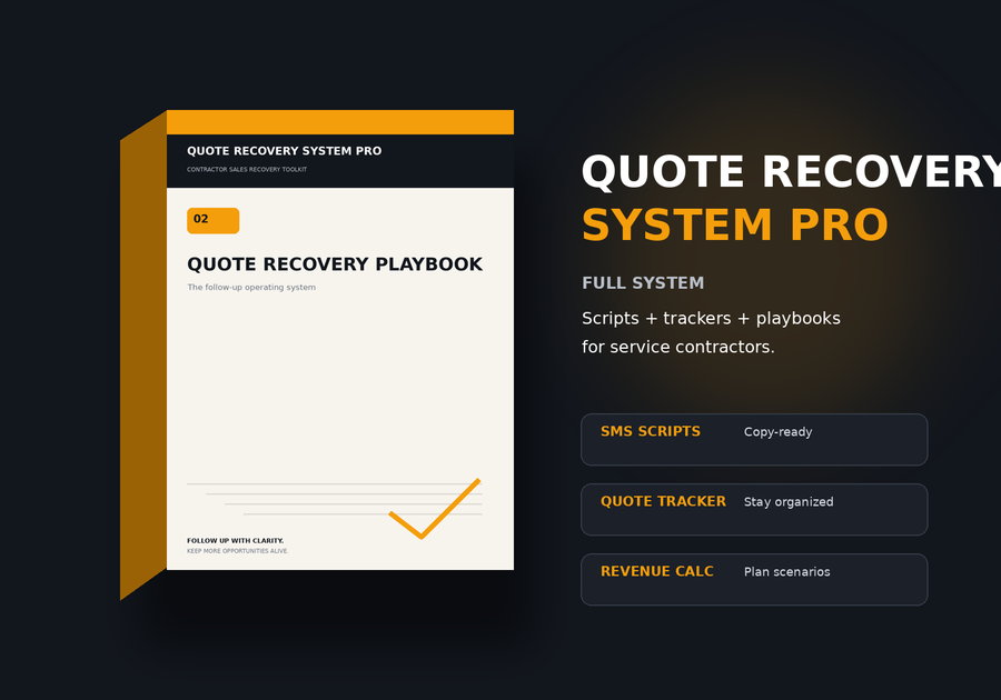 Estimate follow-up templates and lead reactivation tools for contractors